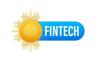 finanziario tecnologia, fintech. in linea bancario e attività commerciale. vettore azione illustrazione