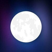 pianeta nel spazio. realistico Luna. vettore azione illustrazione