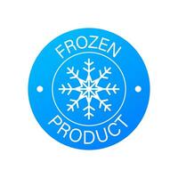 blu congelato Prodotto su bianca sfondo. cibo logo. vettore azione illustrazione