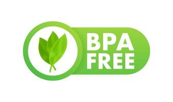 verde colorato bpa gratuito emblemi, distintivo, logo, icona. vettore azione illustrazione