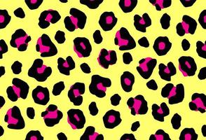 trama della pelle di leopardo rosa e giallo senza soluzione di continuità vettore