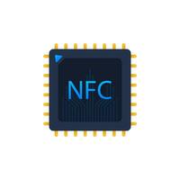 nfc processore icona. nfc patata fritta. vicino campo comunicazione. vettore azione illustrazione