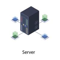 concetti di sala server vettore