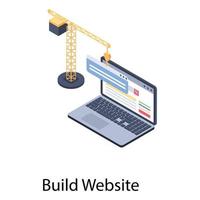 concetti di costruzione di siti web vettore