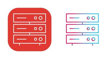 unico server Rete vettore icona