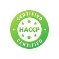 haccp certificato icona su bianca sfondo. vettore azione illustrazione