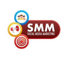 sociale media marketing. comunicazione, Internet concetto. digitale marketing concetto vettore
