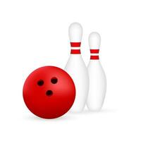 bowling manifesto. bowling gioco tempo libero concetto. vettore azione illustrazione
