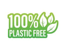 plastica gratuito verde icona distintivo. bpa plastica gratuito chimico marchio. vettore illustrazione