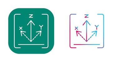 asse vettore icona