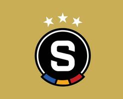 AC sparta praga club simbolo logo ceco repubblica lega calcio astratto design vettore illustrazione con Marrone sfondo