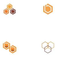 illustrazione dell'icona di vettore del modello di logo dell'ape del miele