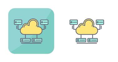 nube Banca dati vettore icona