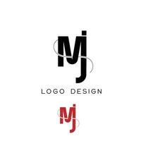 mj iniziale lettera logo vettore