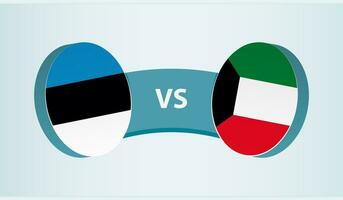 Estonia contro Kuwait, squadra gli sport concorrenza concetto. vettore