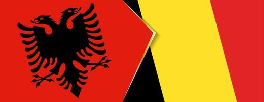 Albania e Belgio bandiere, Due vettore bandiere.