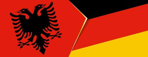 Albania e Germania bandiere, Due vettore bandiere.