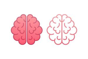 umano cervello icona. pensiero processi, brainstorming, bene idea, cervello attività. vettore azione illustrazione