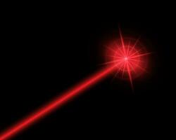 astratto rosso laser trave. isolato su trasparente nero sfondo. vettore azione illustrazione.