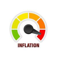 inflazionistico finanziario crisi. inflazione estimatore o misura. vettore azione illustrazione