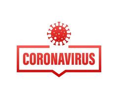 cartello attenzione coronavirus. coronavirus Pericolo e pubblico Salute rischio malattia e influenza scoppio. vettore azione illustrazione