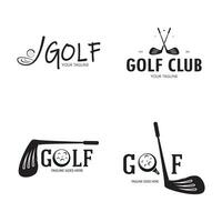 golf palla logo, golf design bastone logo, logo per professionale golf squadra, golf club, torneo, golf memorizzare attività commerciale, golf corso, evento vettore