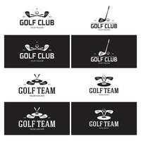 golf palla logo, golf design bastone logo, logo per professionale golf squadra, golf club, torneo, golf memorizzare attività commerciale, golf corso, evento vettore