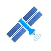 il satellitare. artificiale satelliti orbitante il pianeta terra, GPS. vettore azione illustrazione