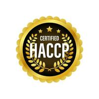 haccp certificato icona su bianca sfondo. vettore azione illustrazione