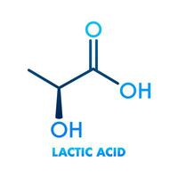 probiotici batteri vettore design. icona con lattico acido formula