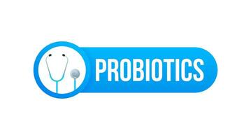probiotici. distintivo, icona francobollo logo vettore illustrazione