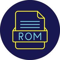 rom file formato vettore icona