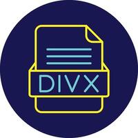 divx file formato vettore icona