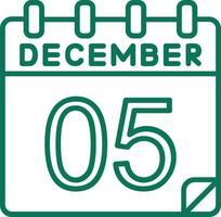 5 dicembre vettore icona