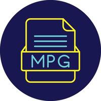 mpg file formato vettore icona