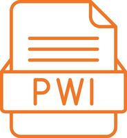 pwi file formato vettore icona