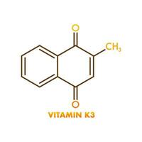 molecola tocoferolo. vitamina k3. icona per medico design vettore