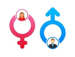 uomini e donne simbolo. Genere icona. vettore azione illustrazione
