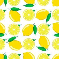 illustrazione sul tema grande limone giallo senza cuciture colorato vettore