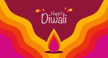 felice sfondo del festival di diwali. disegno di sfondo diwali per banner, poster, flyer, banner del sito web, vettore