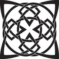 vettore nero monocromatico celtico nodo. ornamento di antico europeo popoli. il cartello e simbolo di il irlandesi, scozzesi, Britannici, franchi