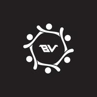 vb bv logo design vettore modello