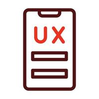 UX vettore di spessore linea Due colore icone per personale e commerciale uso.