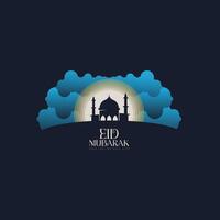 eid mubarak logo vettore