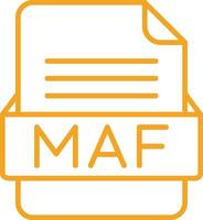 maf file formato vettore icona