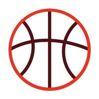 pallacanestro vettore di spessore linea Due colore icone per personale e commerciale uso.
