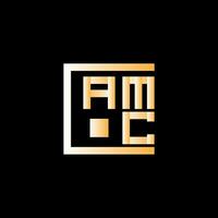 amc lettera logo vettore disegno, amc semplice e moderno logo. amc lussuoso alfabeto design