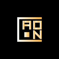 aon lettera logo vettore disegno, aon semplice e moderno logo. aon lussuoso alfabeto design