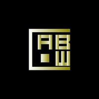 abw lettera logo vettore disegno, abw semplice e moderno logo. abw lussuoso alfabeto design