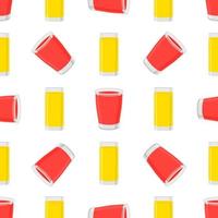 illustrazione a tema grande limonata colorata in tazza di vetro vettore